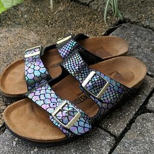 Shiny Snake Black Birkenstock